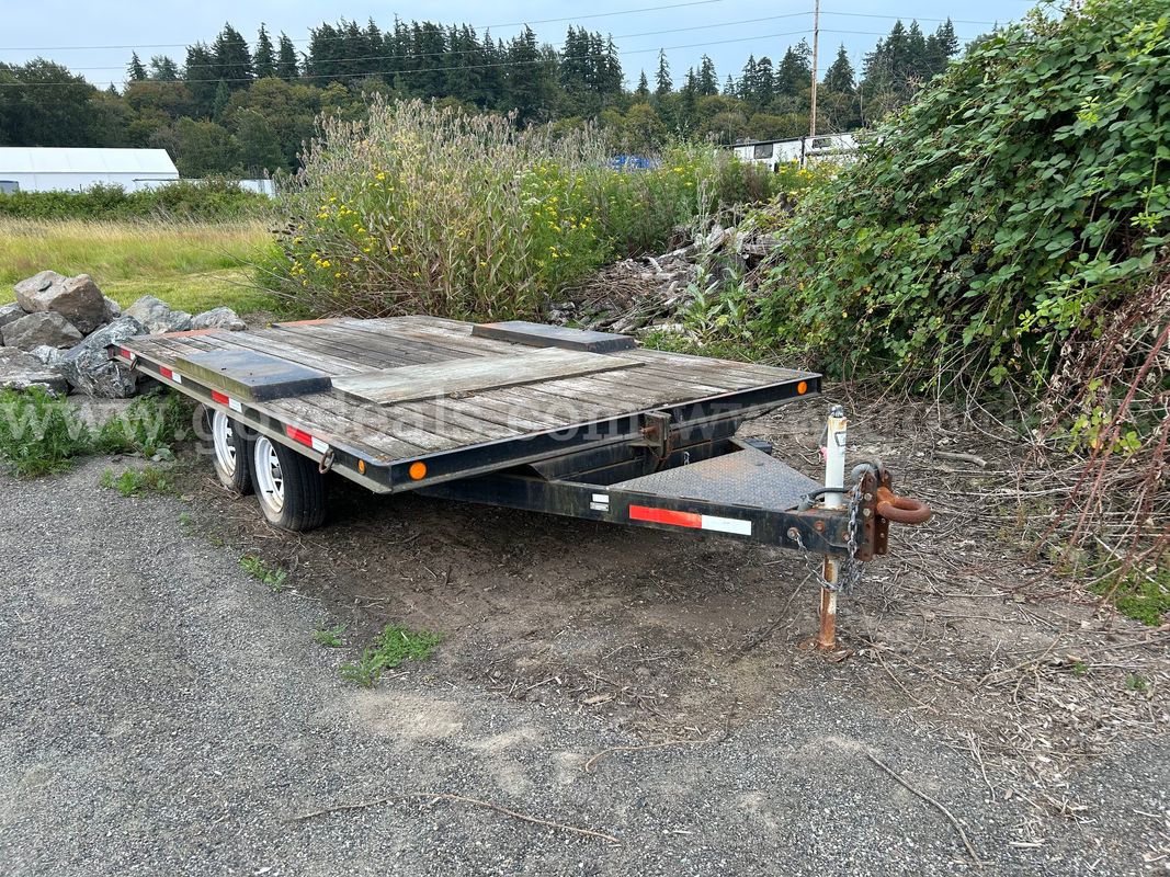 2009 Home Made Flatbed Trailer | 8' x 16' | Pintle Hitch | Tilt Deck (ID #47905) (Off-Site) (26-2831) 35501