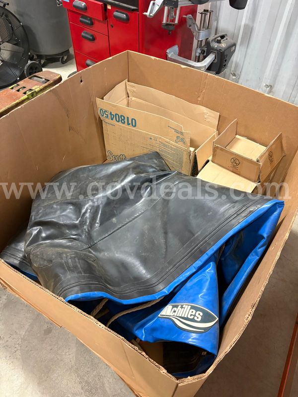Achilles Raft, Binoculars & More! (ID# 47923) (H09-1R) (26-1578-9) 477