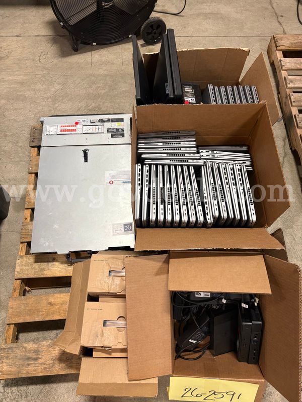 Pallet of Laptops, Monitors, & Server (ID# 47950) (J07-2R) (26-2591-1) 84402
