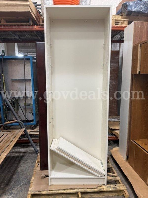 Lot of (2) White Wood Bookshelf's