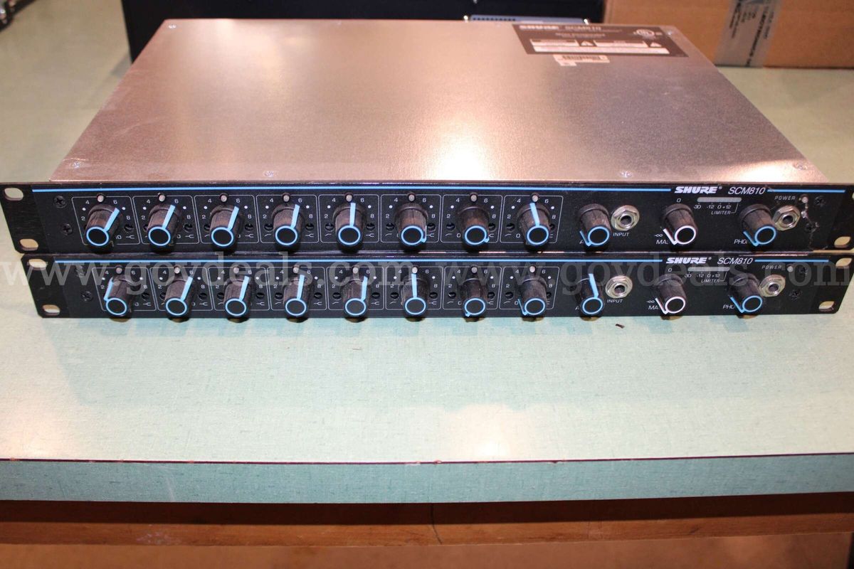 (2) Shure Scm 810 Automatic Microphone Mixers