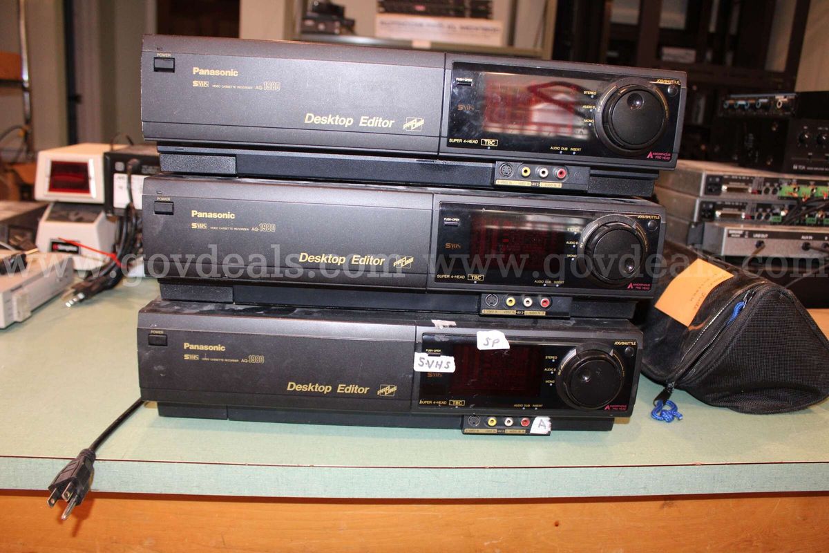 (3) PANASONIC AG-1980 DESKTOP EDITORS
