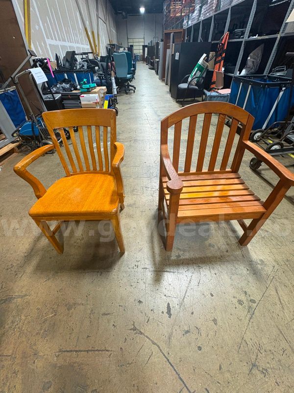 Two wooden chairs