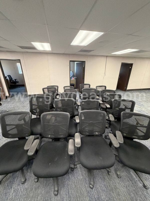 20 ea office chairs available. Mesh Back, Padded Seat. Used condition.