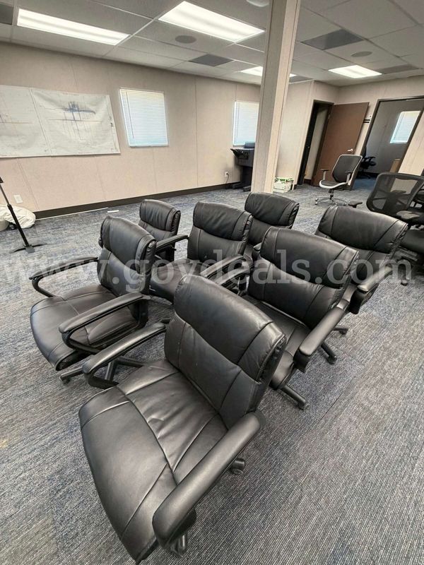 7 ea Leather Office Chairs Available, Used Condition