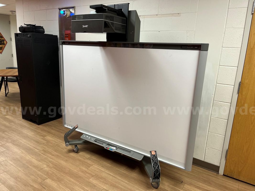 Smart Board on Height Adjustable Mount with Smart Projector (on wheels)