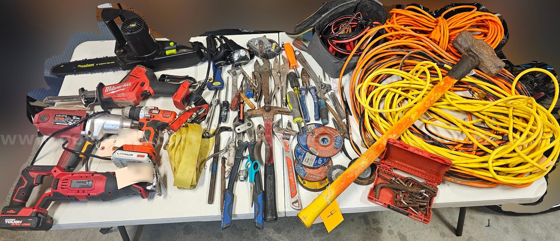 Multiple power tools and hand tools