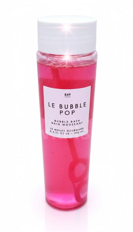 1 case = 25 bottles Le Bubble Pop Bubble Bath by Le Monde Gourmand is a playful, nostalgic bath product
