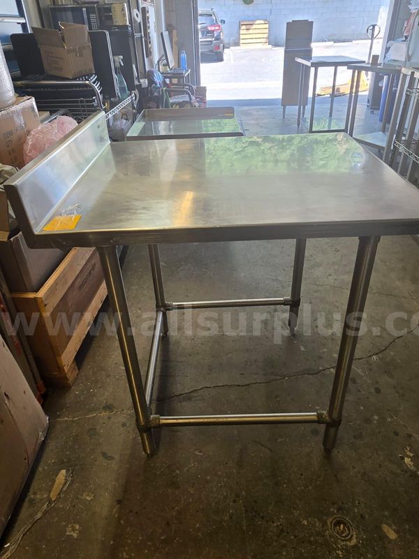 Commercial Stainless Steel Prep Table with Backsplash – 3 FT x 2 FT (Eagle Group) – Used for Only 6 Months!