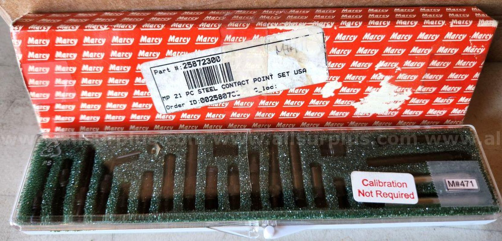 Marcy 21-Piece Steel Contact Point Set for AGD Dial Indicators (Missing 1 Pc - 20 Pcs Included) | Made in USA