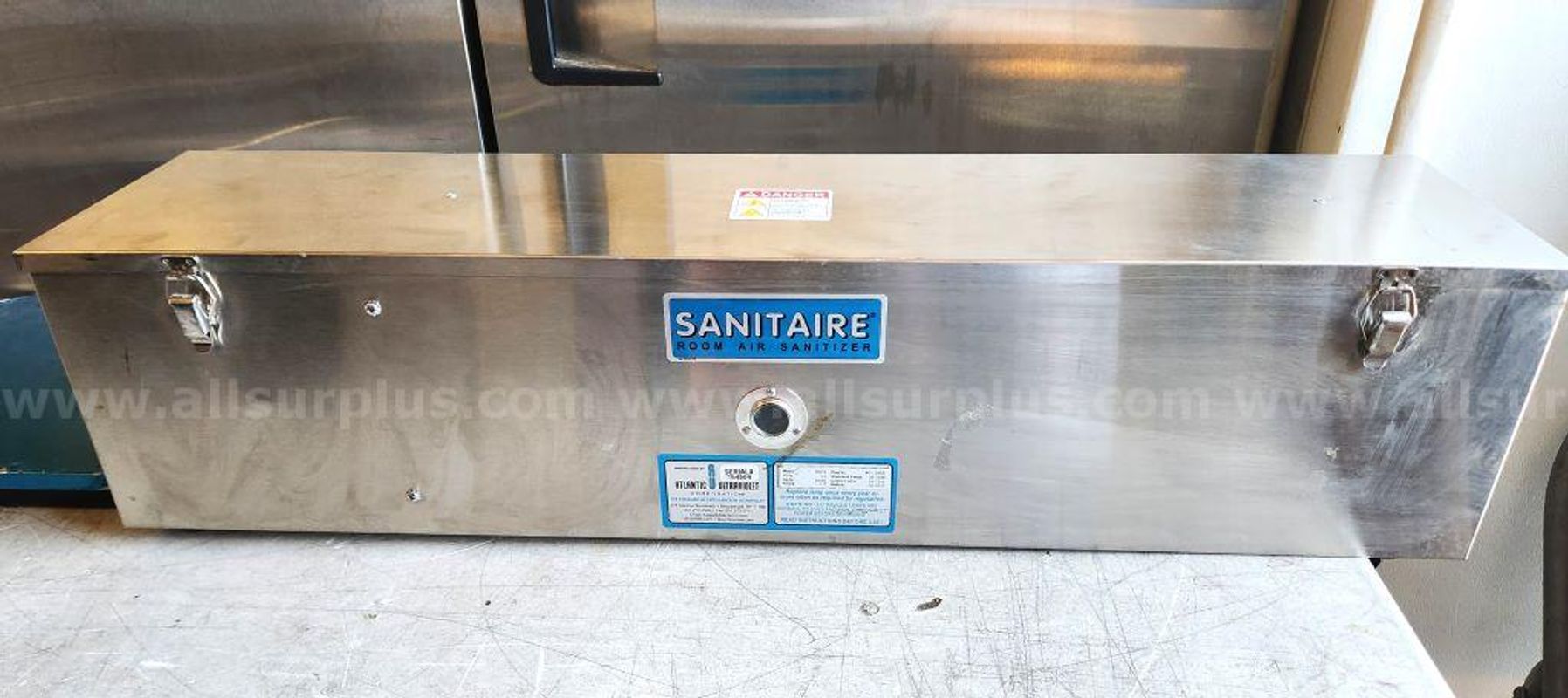 Atlantic Ultraviolet SANITAIRE RS72 Room Air Sanitizer UVC Stainless Steel 120V Continuouse room disinfection.