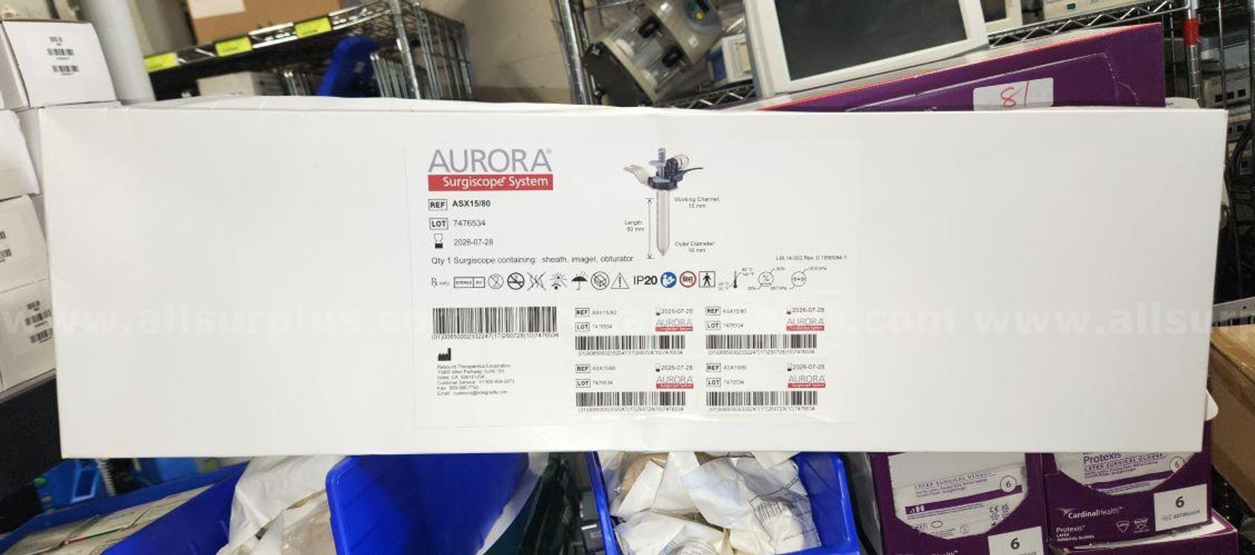 Lot of 2 units Integra Rebound Aurora Surgiscope System ASX15/80 Sealed Box