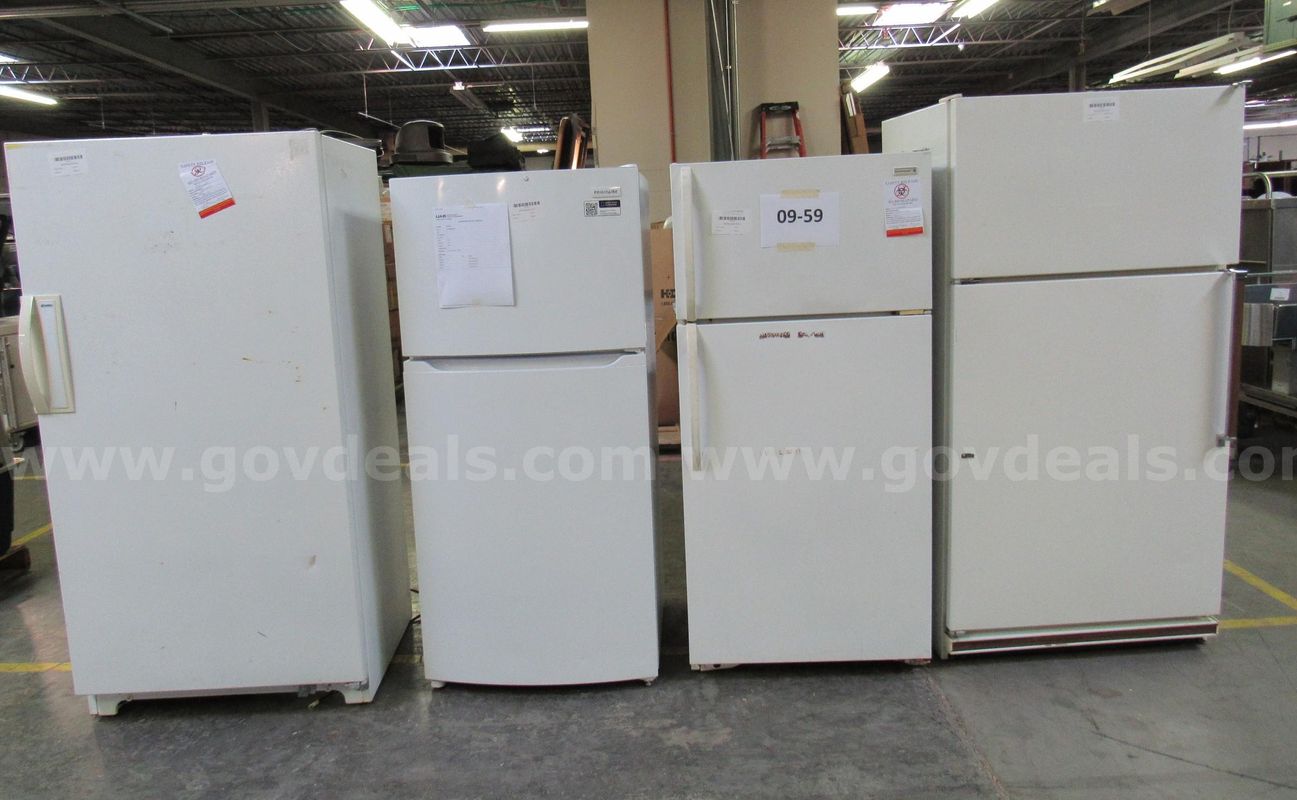 09-59 Refrigerators (3) & Freezer (1)