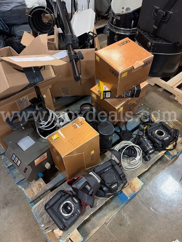 Lot of Assorted Cameras and Equipment with Camera Bags