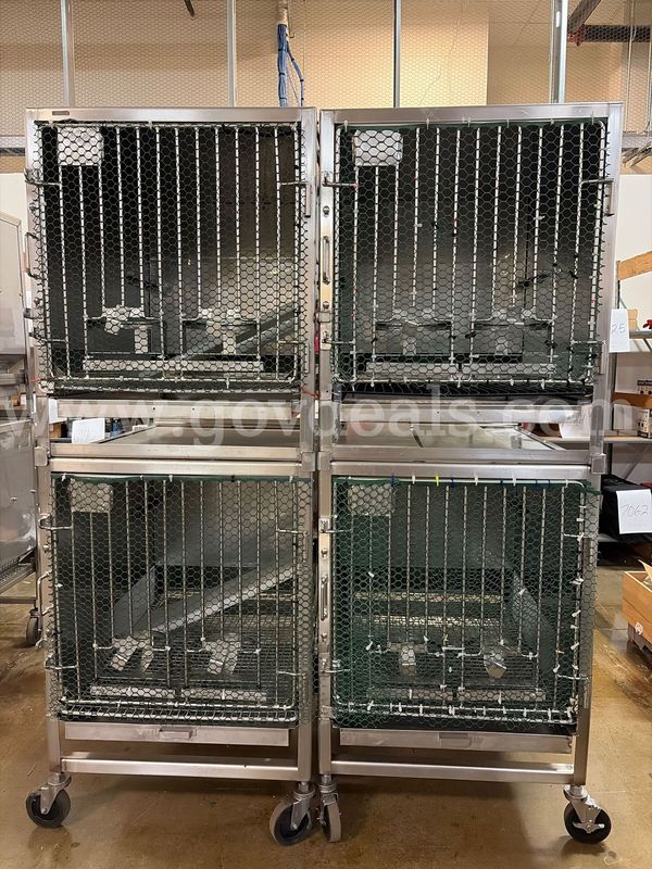Lot of 4 Stainless Steel Small Animal Cages