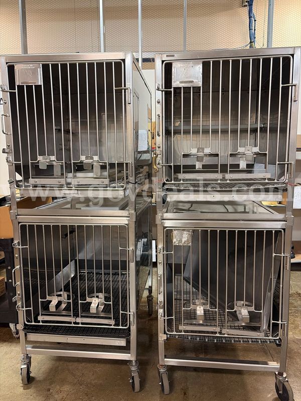 Lot of 4 Stainless Steel Small Animal Cages
