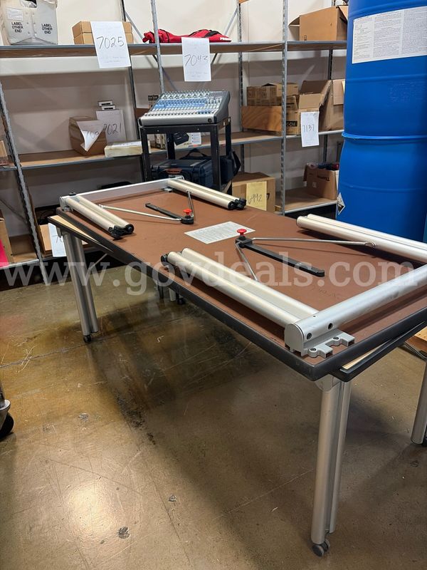 Lot of 2 Rectangle Tables with Foldable Legs