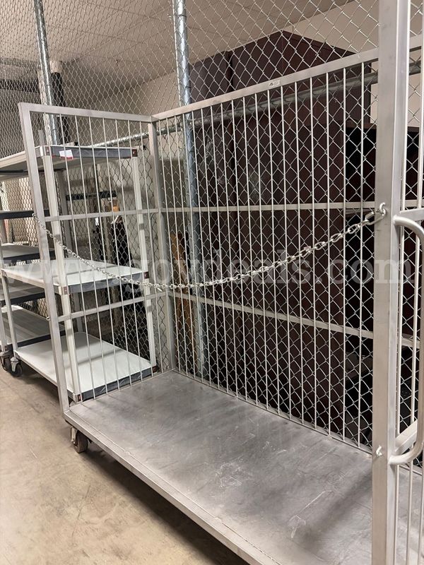 Lot of 2 Stainless Steel Dunnage Carts with Wheels