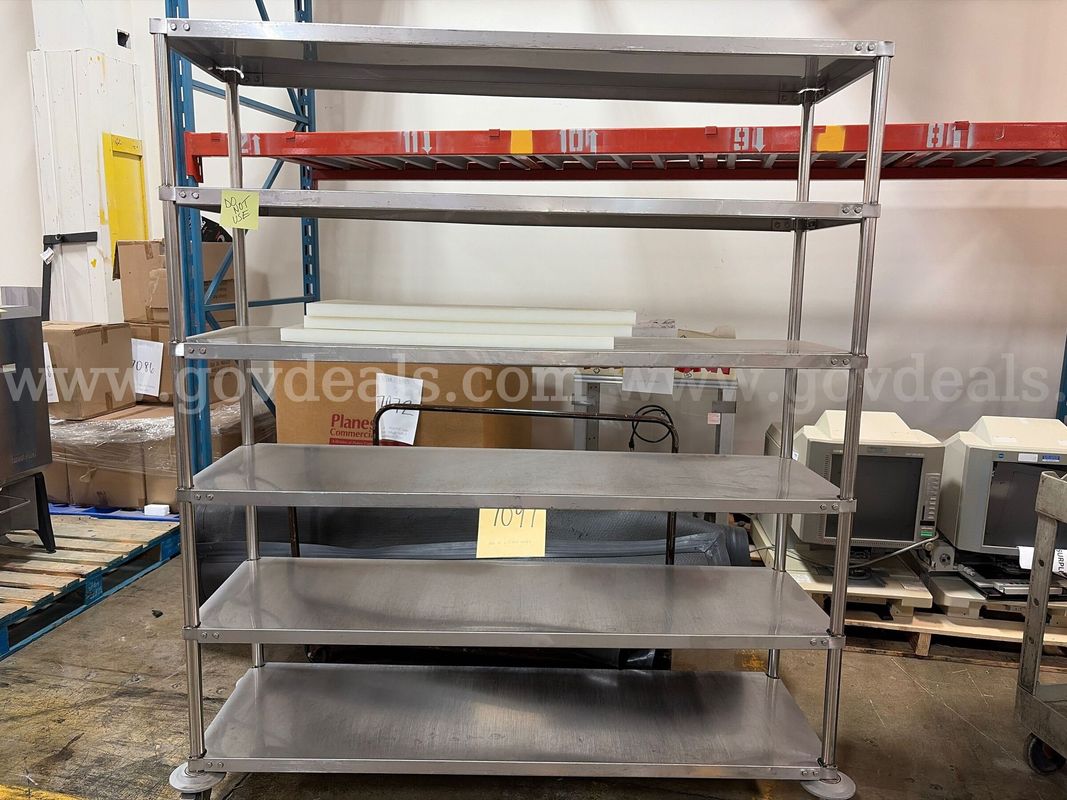 Large Metal Multi-Shelf Cart