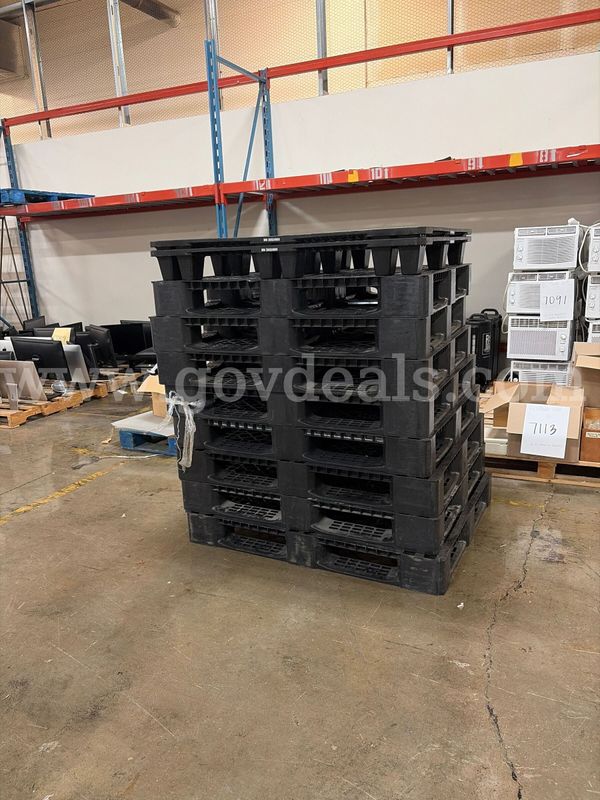 Lot of 10 Black Heavy Duty Plastic Skids