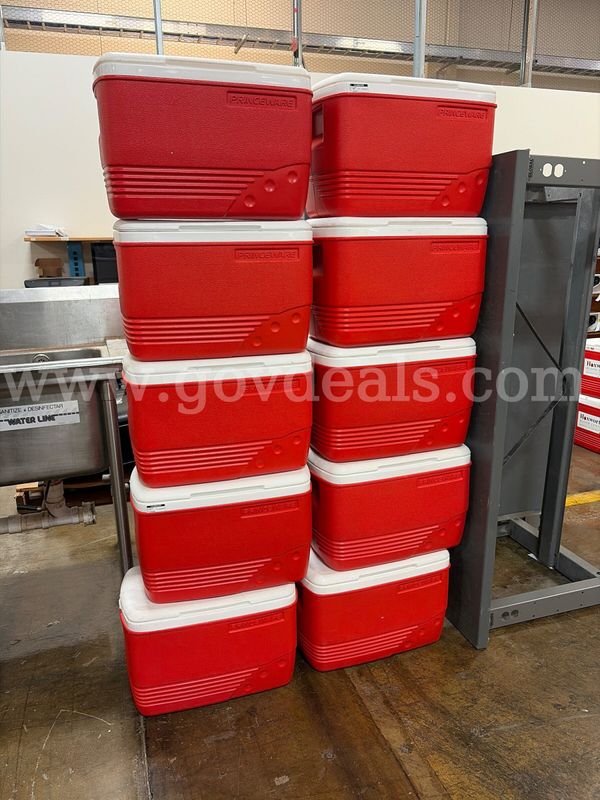 Lot of 10 Prince Ware Red Coolers