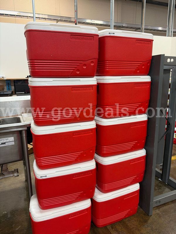 Lot of 10 Prince Ware Red Coolers
