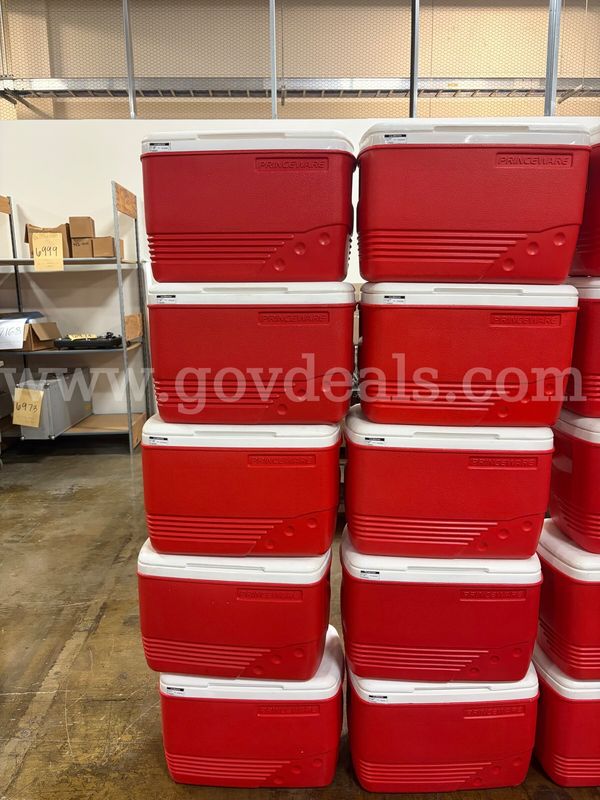 Lot of 10 Prince Ware Red Coolers