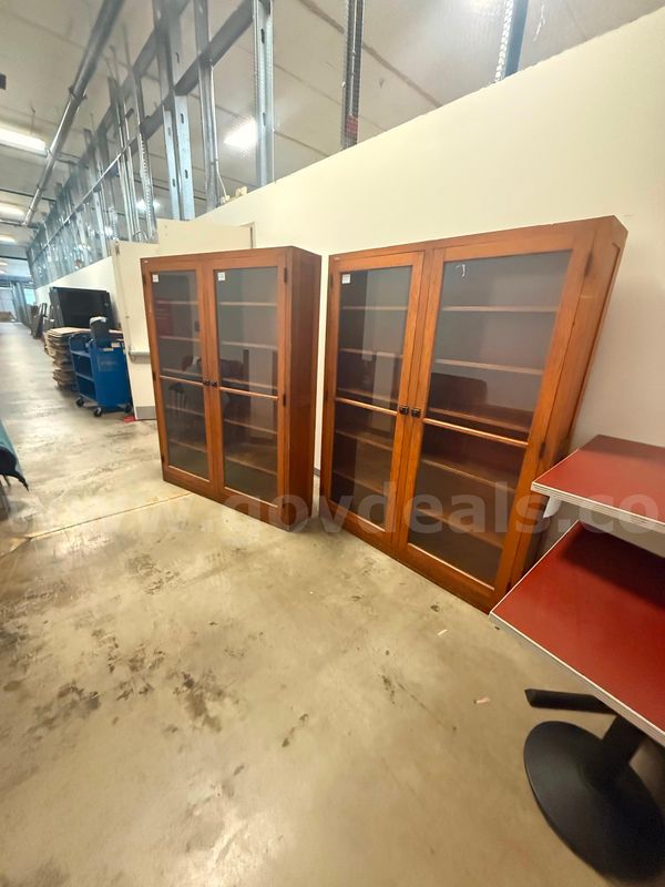 2 Custom Wooden Display Cabinets