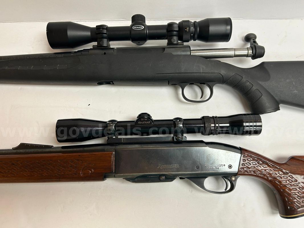 Savage Axis Bolt-Action Rifle and Remington Model 742 Woodsmaster