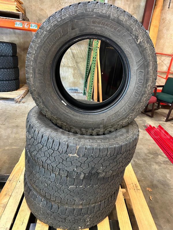 Set of Goodyear Wrangler Workhorse AT tires