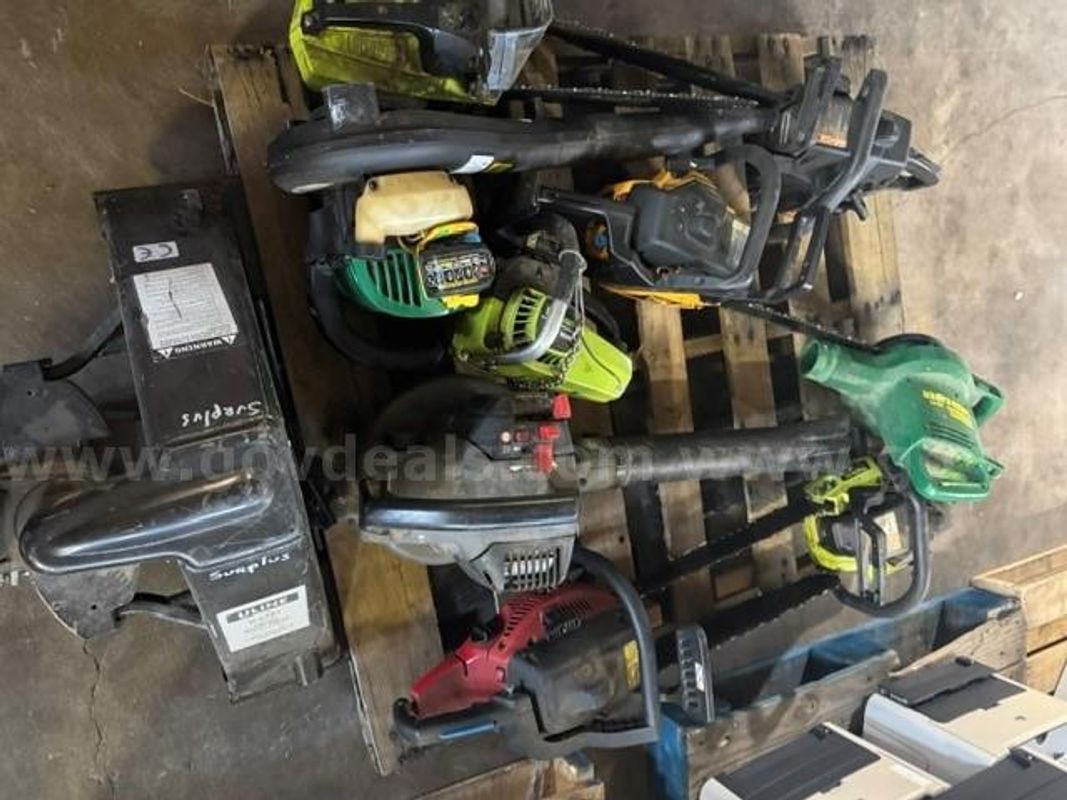 Assorted Chainsaws And Blowers