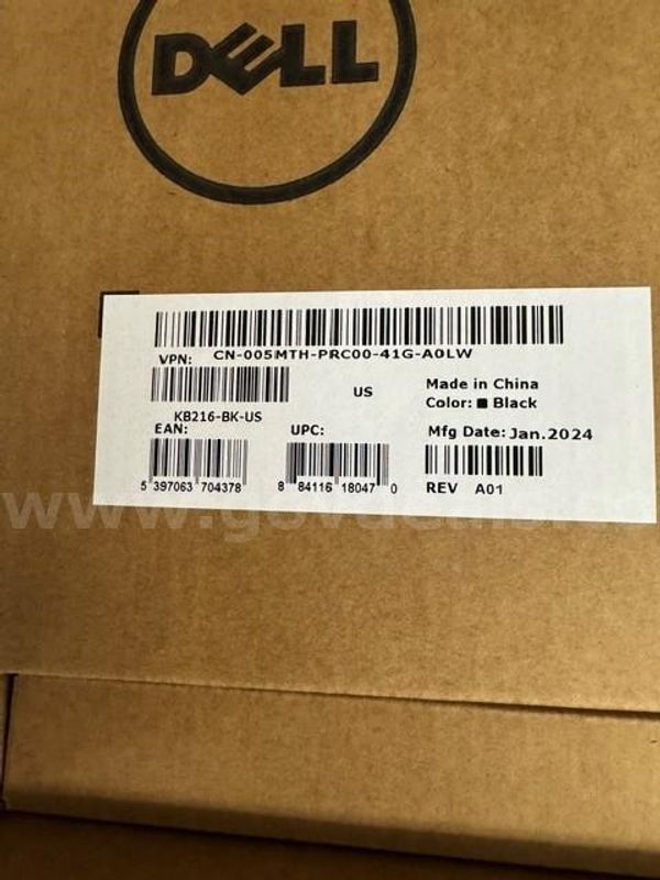 10 - Dell KB216-BK-US Wired Keyboard - Black **NIB***