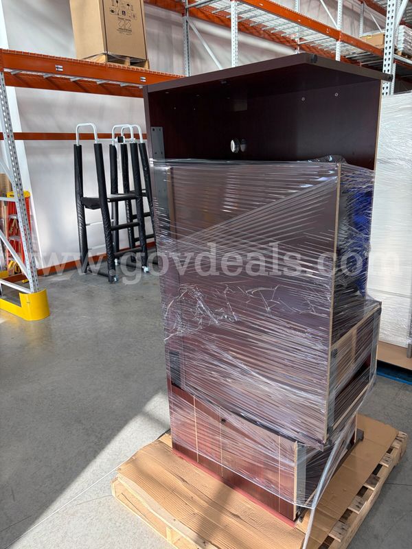 L shaped desk (right side return) and 2 drawer lateral file cabinet
