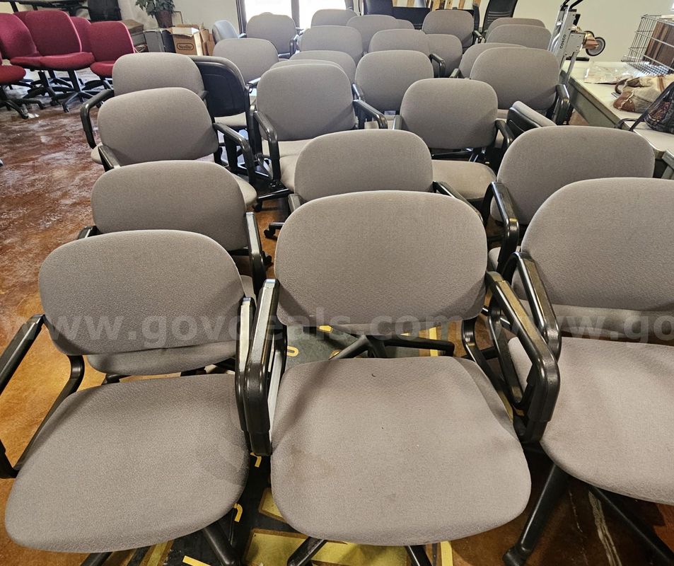 Lot of Gray Rolling Office Chairs