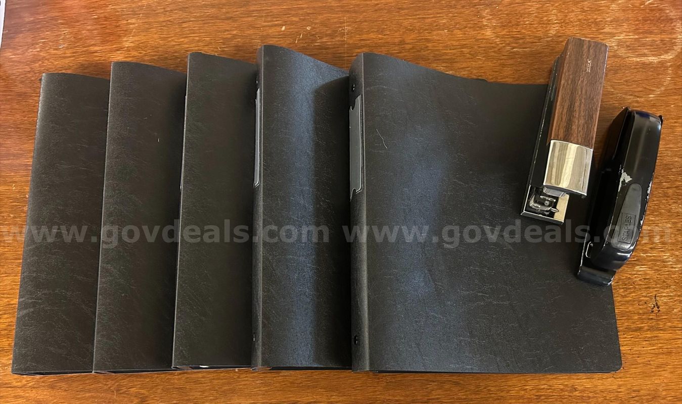 Lots of 5 Binders and 2 Staplers