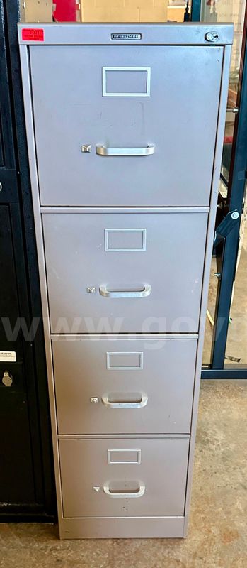 4-Drawer Tan Filing Cabinet