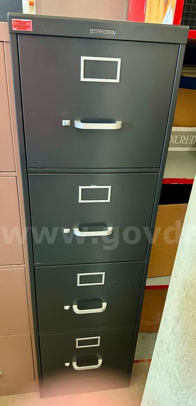 4-Drawer Grey Filing Cabinet