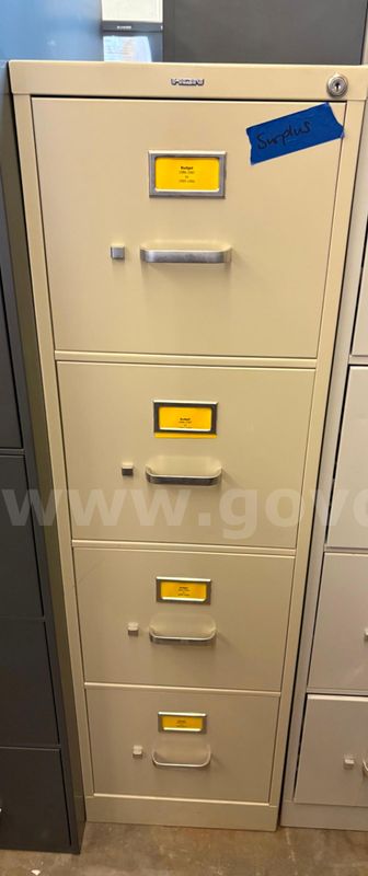 Hon Beige 4 drawer filing cabinet
