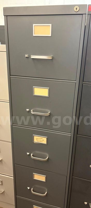 Steelcase Five Drawer Metal Filing Cabinet
