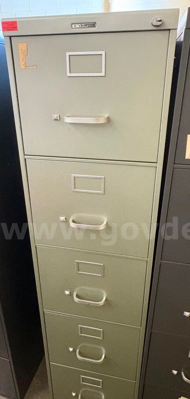 Steelcase Five Drawer Metal Filing Cabinet