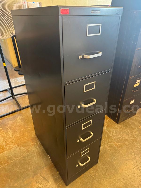 Dark Grey 5-Door Filing Cabinet