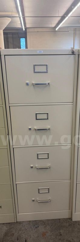 4-Door Beige Filing Cabinet With Key