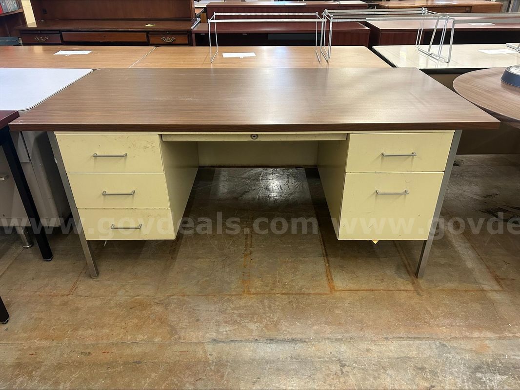 Brown Top Storage Desk