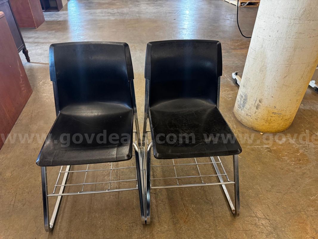 A Lot of 2 Black Chairs