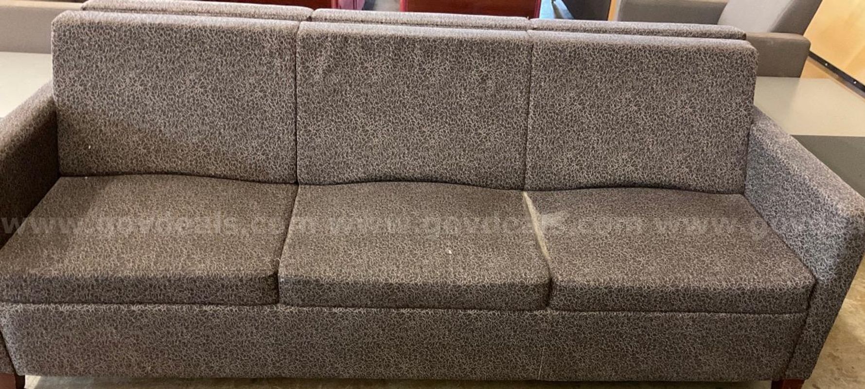 Black and Grey Patterned Couch