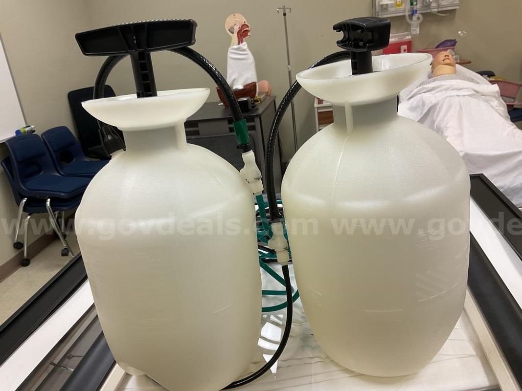 Two Large Plastic Connected Bottles
