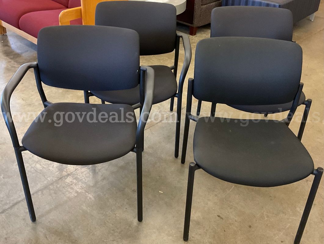 A lot of 4 Black Desk Chairs