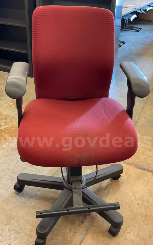 Red rolling chair