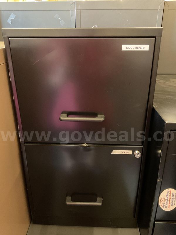 Black 2 drawer filing cabinet