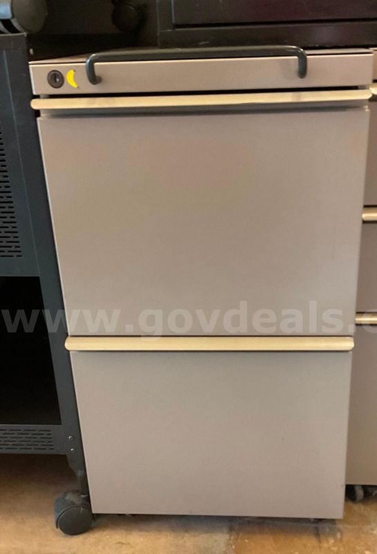 Tan 2 drawer filing cabinet